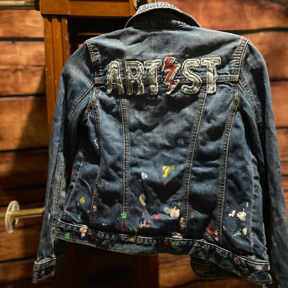 Girls Artist Blue Jean Jacket Size XL